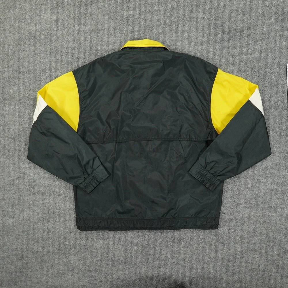 Vintage‎ Rusty Wallace Jacket Mens Medium Black NASCAR Racing Nutmeg Windbreaker